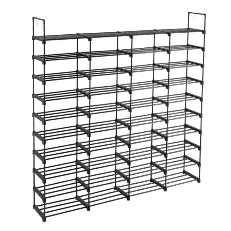 10-Tier Shoe Rack Storage Organizer – Space-Saving Shoe Shelf for 50 Pairs