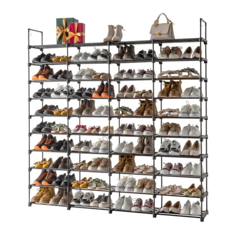 10-Tier Shoe Rack Storage Organizer – Space-Saving Shoe Shelf for 50 Pairs