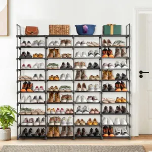 10-Tier Shoe Rack Storage Organizer – Space-Saving Shoe Shelf for 50 Pairs