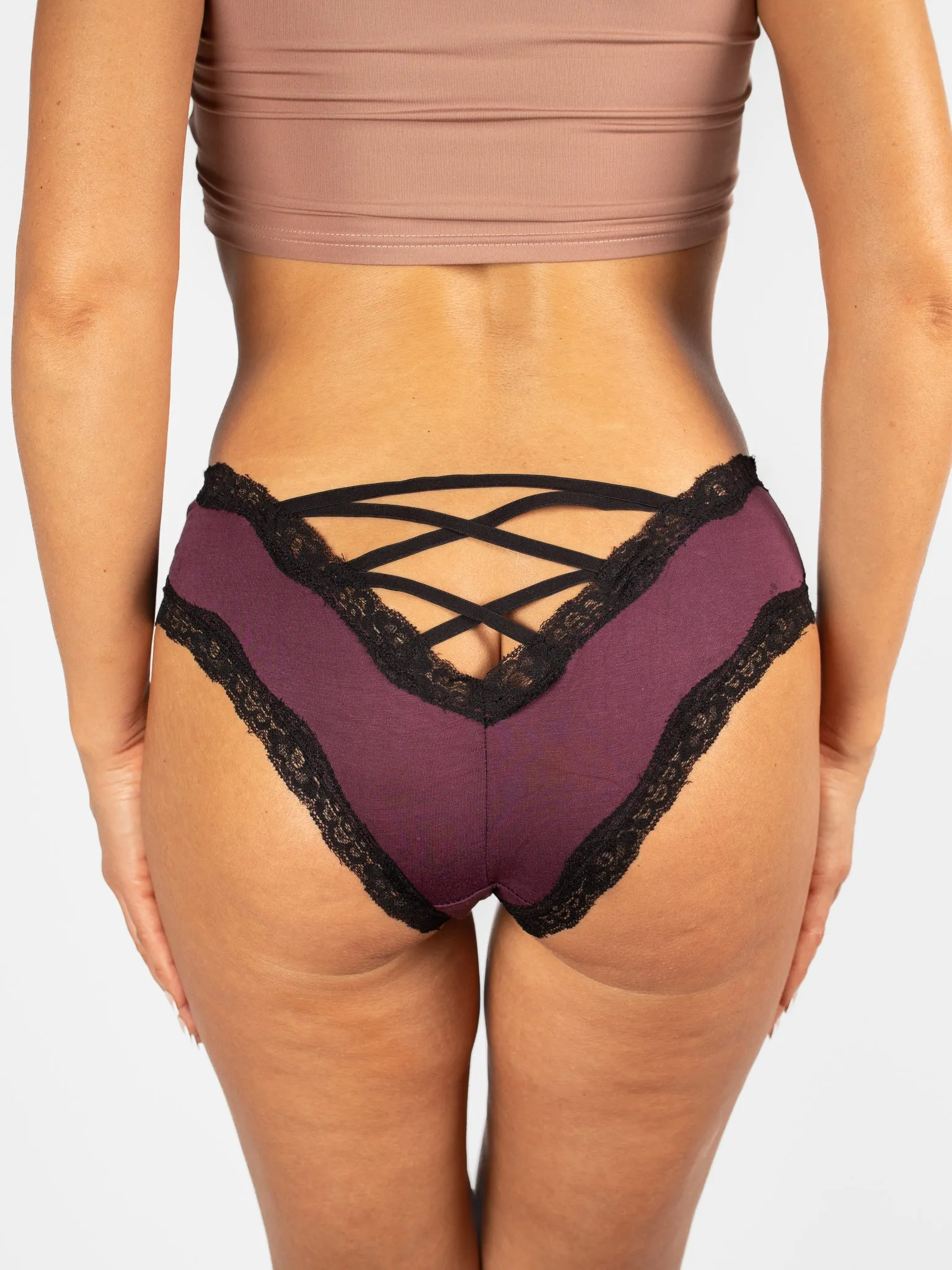 AiraModal Lace-Up Purple Brief