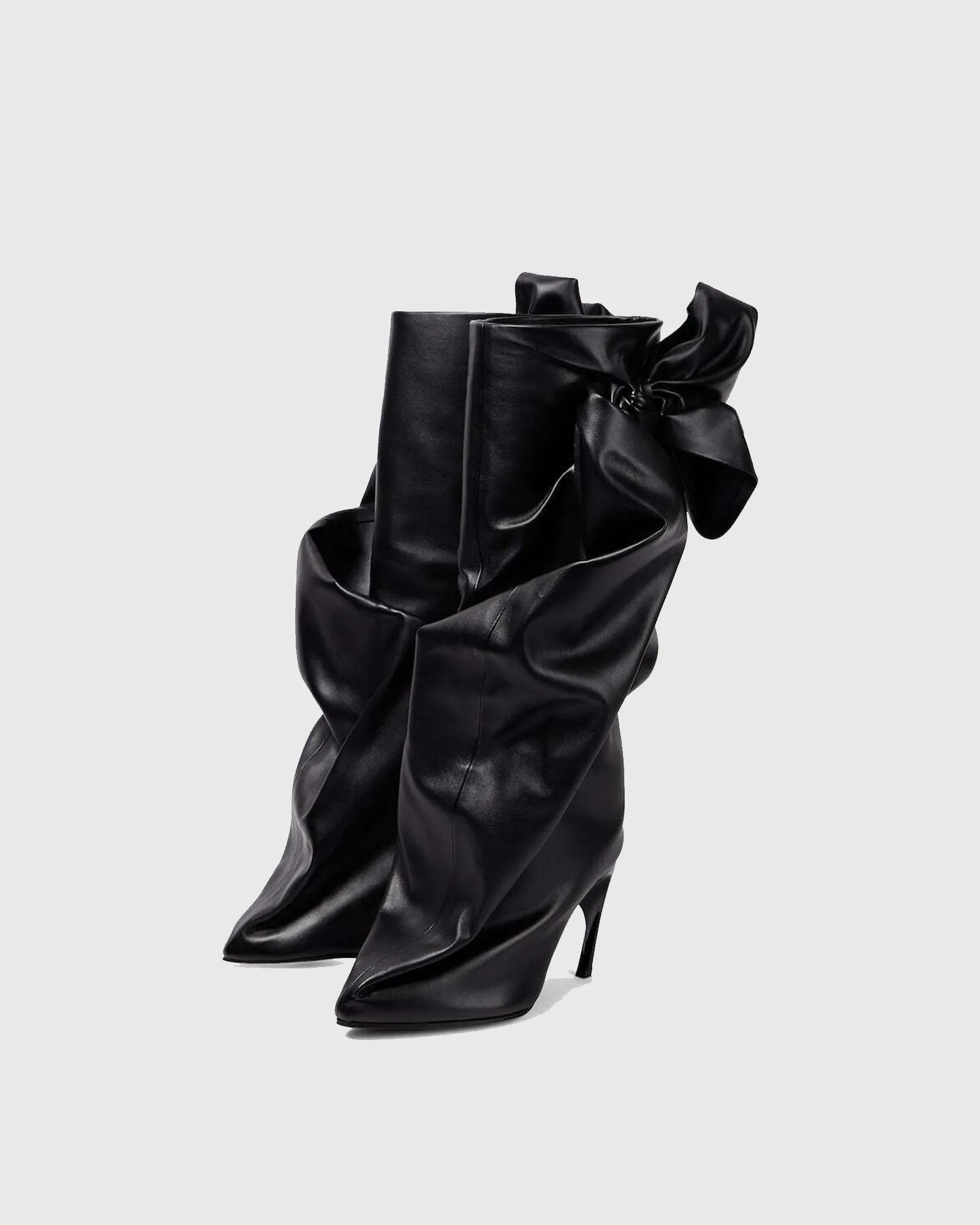 Angela Fold Bow Knee High Boots