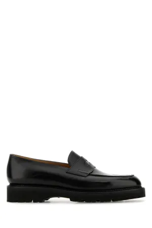 Black leather Lopez loafers