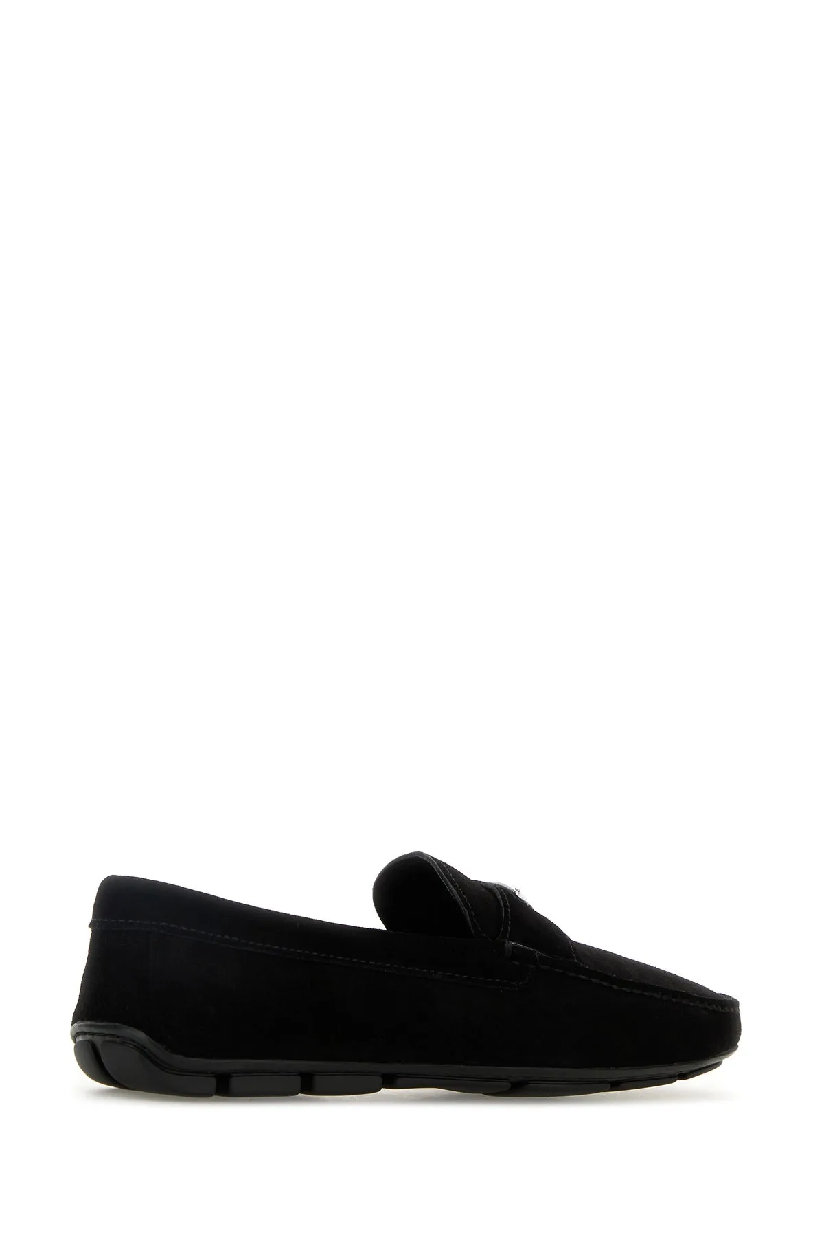 Black suede loafers