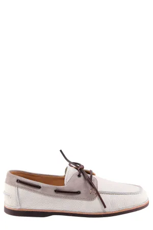 Brunello Cucinelli Slip-On Lace-Up Loafers