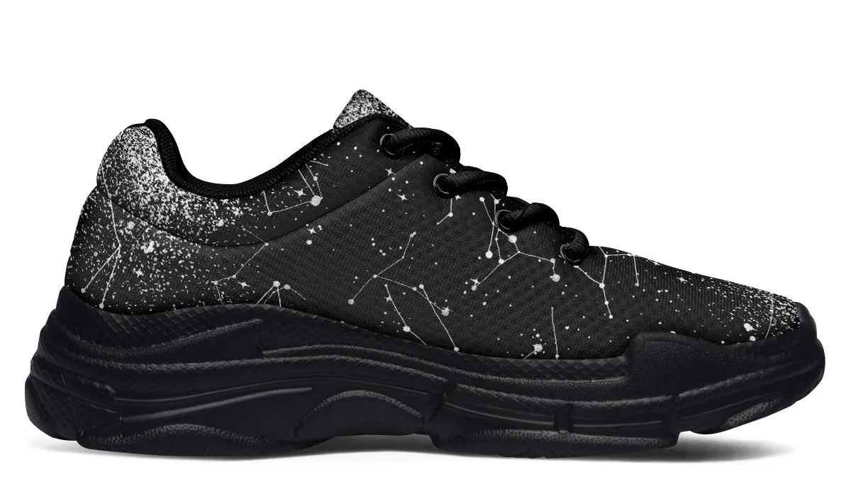 Constellation Chunky Sneakers - Light Breathable and Comfortable Sports Shoes with Platform Soles