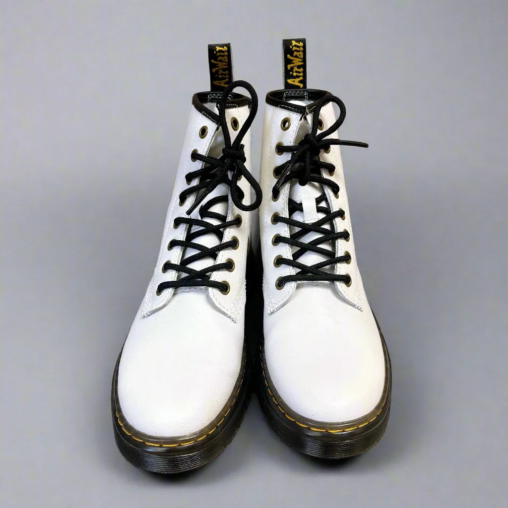 Doc Martens white leather "Jadon" boots, size 6, BRAND NEW!