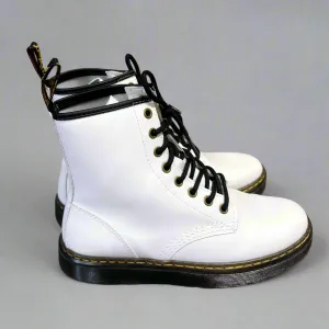Doc Martens white leather "Jadon" boots, size 6, BRAND NEW!