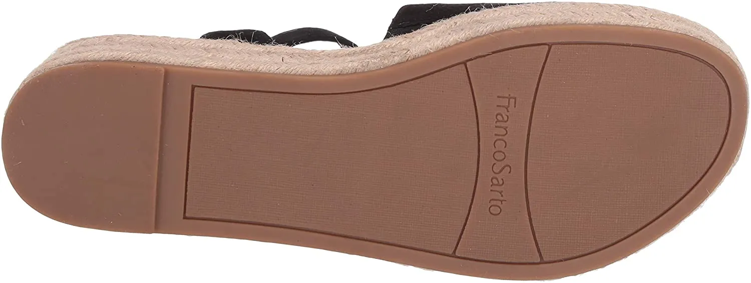 Franco Sarto Women's Tennia Espadrilles Sandals  Color Black Size 11M