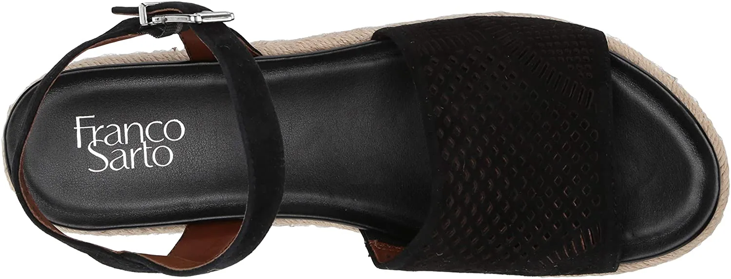 Franco Sarto Women's Tennia Espadrilles Sandals  Color Black Size 11M