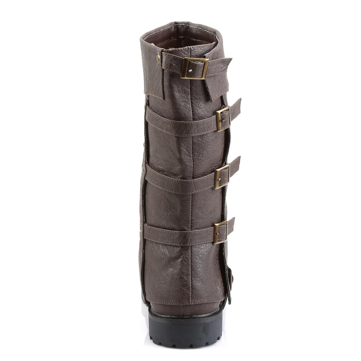 GOTHAM-105 Funtasma Brown Distressed Pu Men's Boots