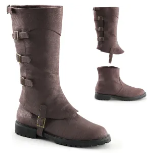 GOTHAM-105 Funtasma Brown Distressed Pu Men's Boots