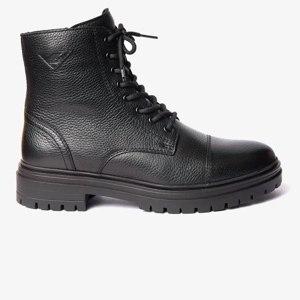 Greyder Men's Military Style Boots In Black