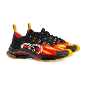 Gucci 731666 FAA4J 1177 Men's Shoes Multi-Color Fabric Run Sneakers (GGM1737)