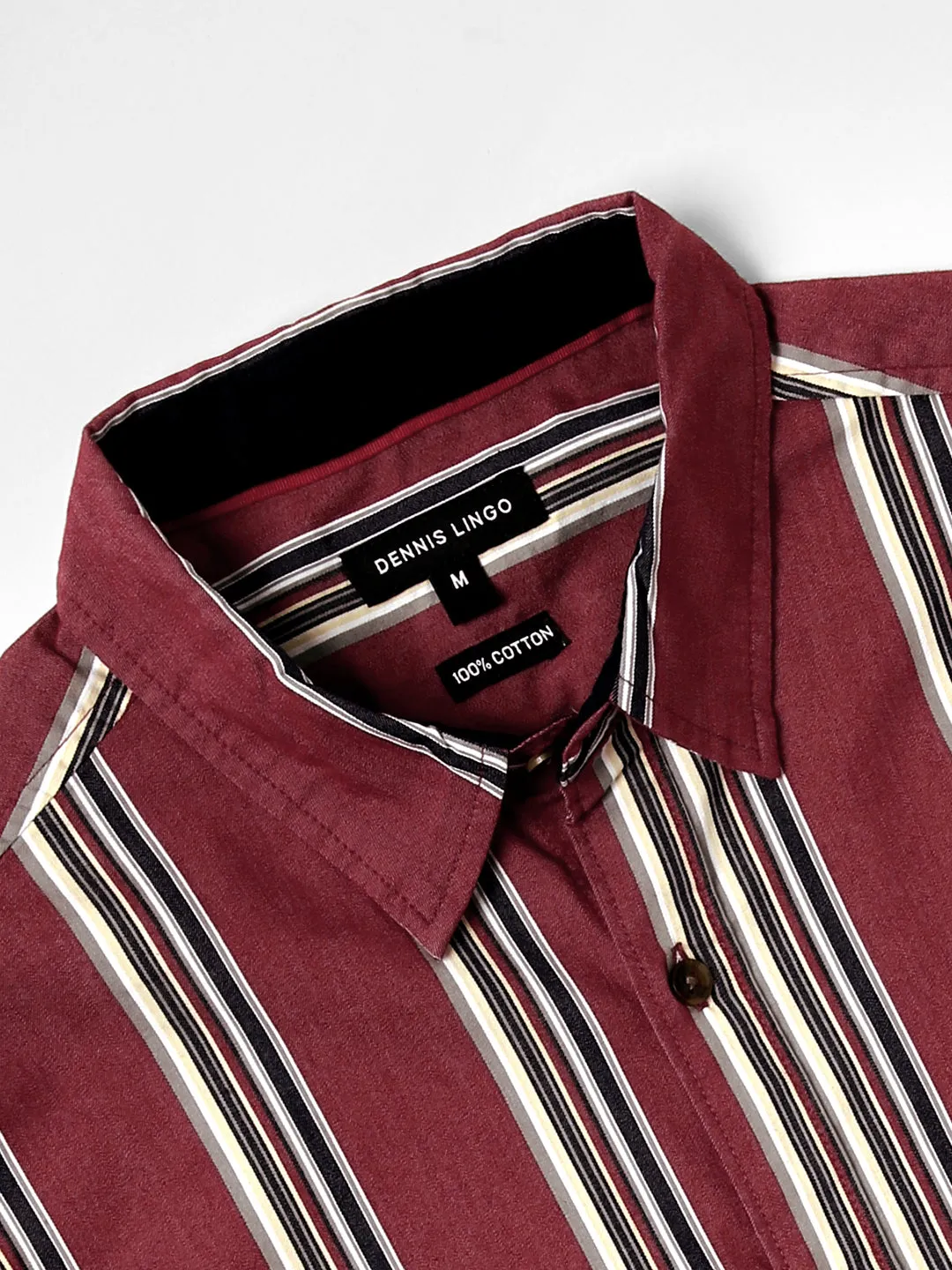 Men's Mandrian Collar Regular Fit Solid Black Casual Shirt