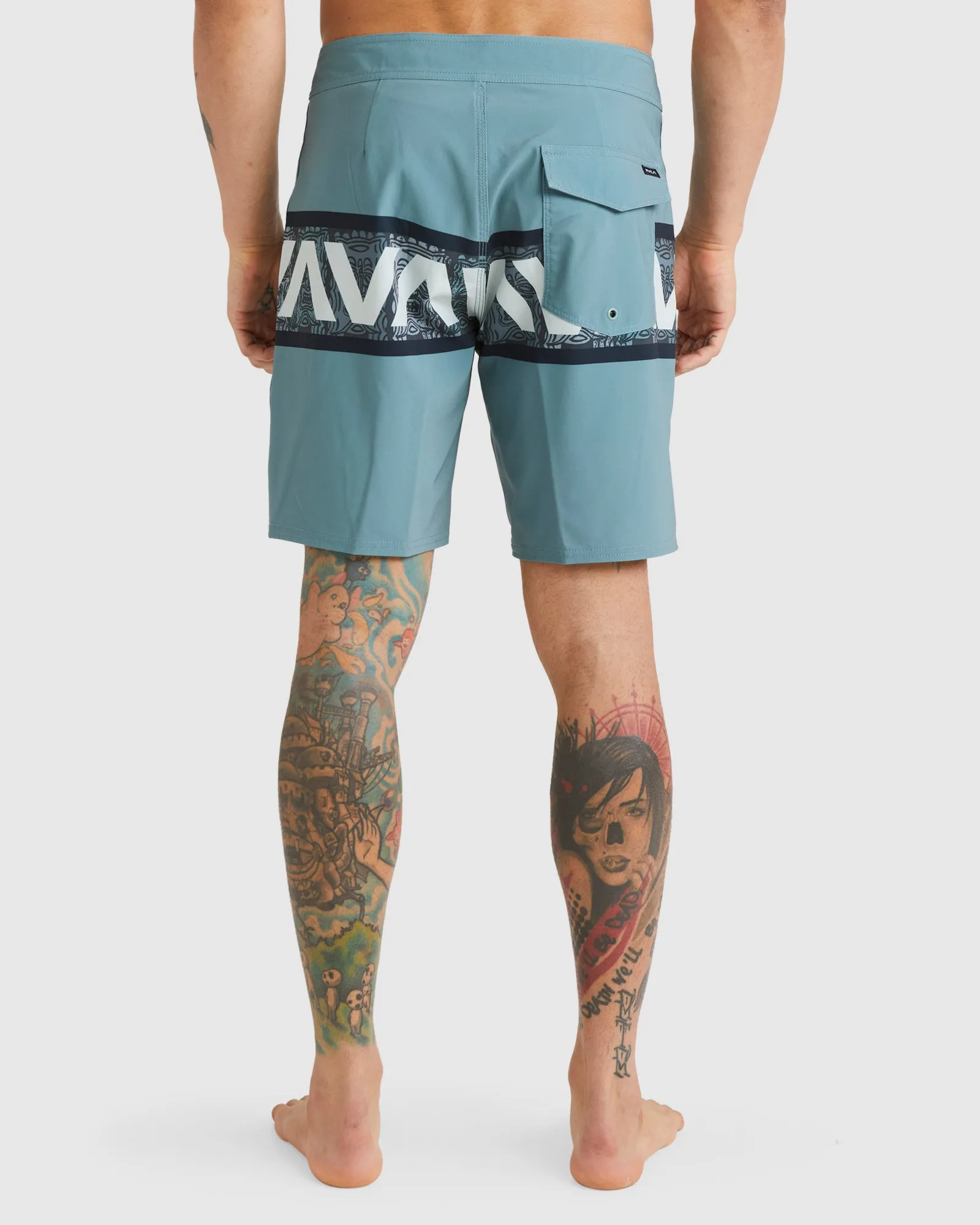 Mens Oblow Tiki Banded  18" Boardshorts
