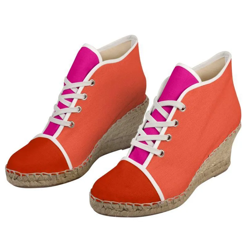 Mina Color Block Wedge Espadrilles