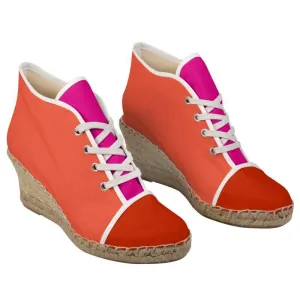 Mina Color Block Wedge Espadrilles