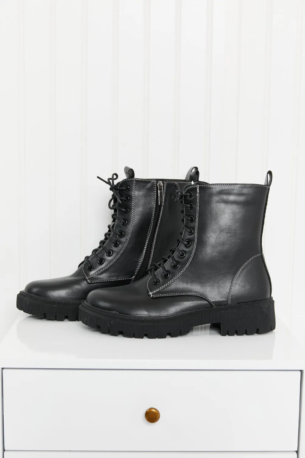 Weeboo Set the Mood Lug Sole Combat Booties