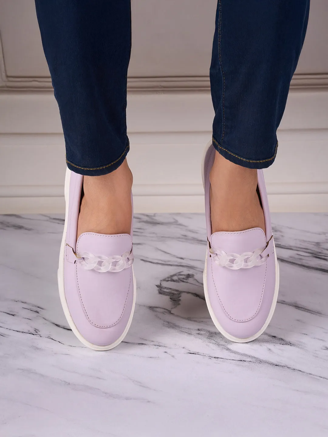 Women's Lavender Casual Slip On (IU1019)