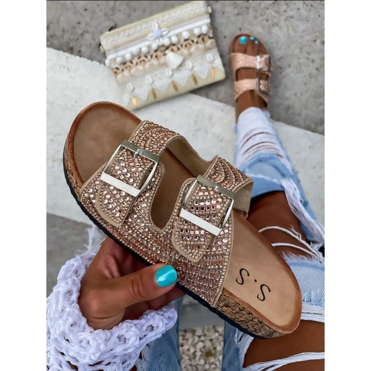 Women's Slides with buckles Juicy.