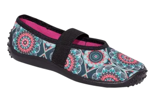 Zetpol Black Sneakers with Multicolor Pattern | EDYTA-BL